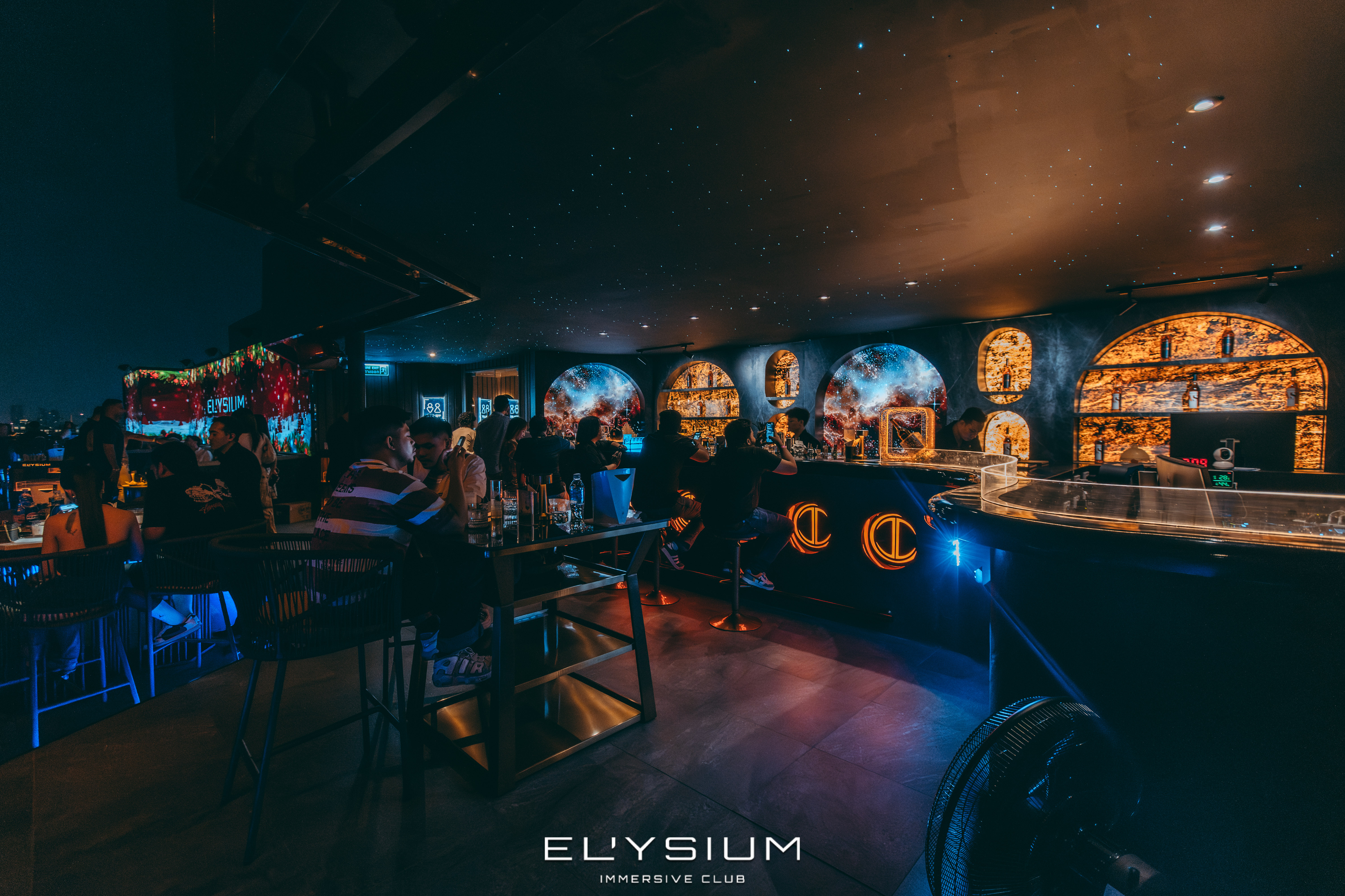 VIP bottle service celebration at Elysium